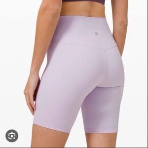 lululemon Athletica light Purple Bike Shorts High-Waisted Moisture-Wicking